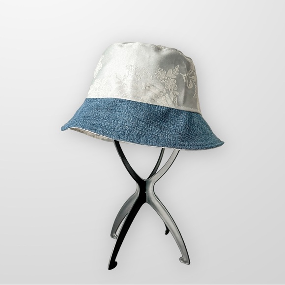 ♻️ Upcycle Hat Women’s Spring Hats with Hair Scarf Eco Friendly Sustaina… - Picture 7 of 8